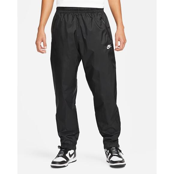 Nike Windrunner Small Track Pants Woven and Lined Black with White Logo - Picture 1 of 11